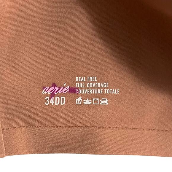 Aerie Womens Bra Size 34DD Real Free Full Coverage Burnt Orange Adjustable Strap - Picture 6 of 9